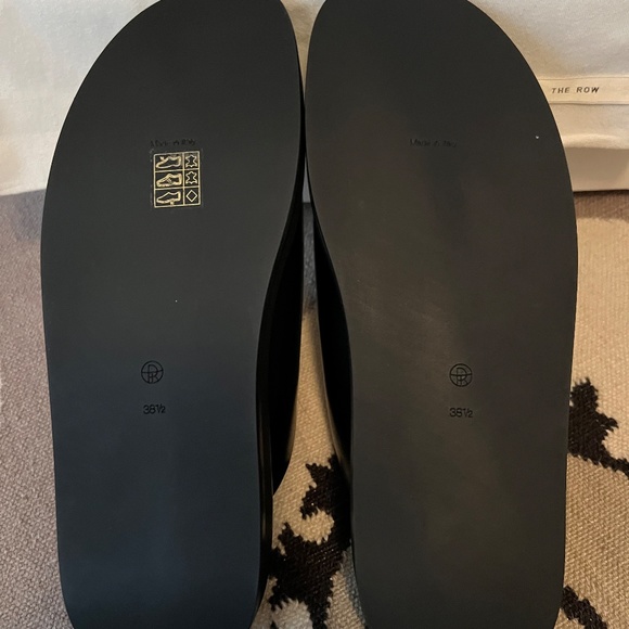 The Row Sabot Black Leather Mules NWB Size 38.5 - Picture 2 of 9